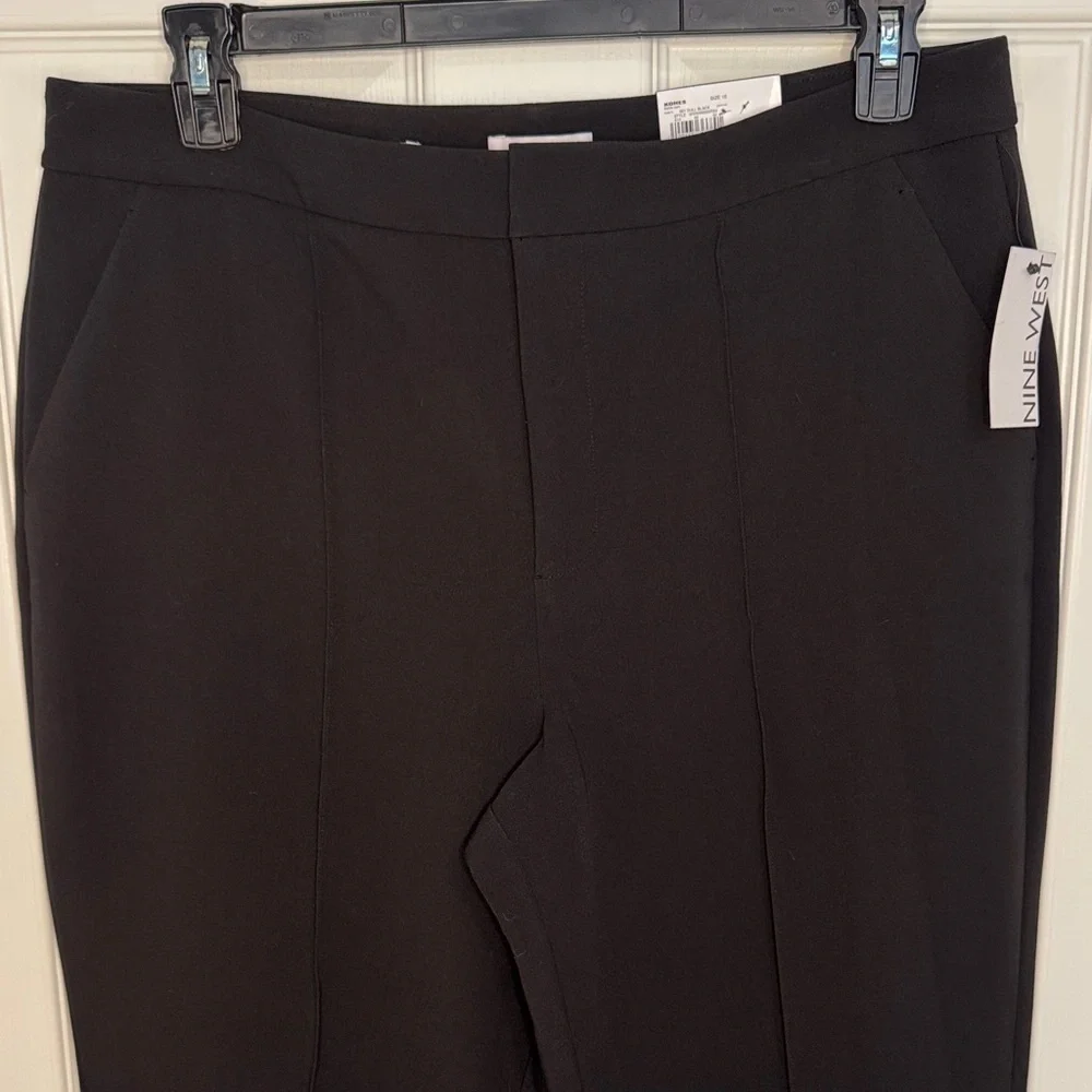 NWT Nine West Elegant Black Wide Leg Trousers
